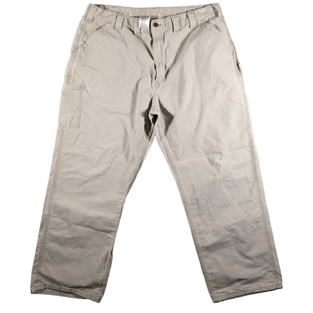 Carhartt Canvas Carpenter Pants 44 X 32 Utilty Work Dungaree Actual 40 X 30